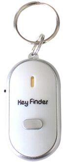 Smart Key Finder Anti-Verloren Fluitje Sensoren Sleutelhanger Tracker Led Met Fluitje Claps Locator Ivoor