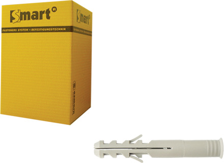 SMART | Lange nylon plug 1 vleugel VK Ø 14x135 | 50 st SM0SCPN001401353