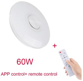 Smart Led App + Afstandsbediening Bluetooth Speaker Met Rgb Dimbare Plafondlamp Panel Lamp Loundspeaker Speler Voor Kinderen Slaapkamer 60W afgelegen controle