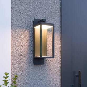 Smart LED buitenwandlamp Ferdinand, grijs, Tuya donkergrijs, transparant