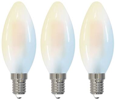 Smart LED druppellamp set van 3 E14 4.2W CCT helder Tuya wit mat