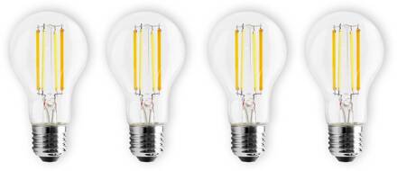 Smart LED Filament E27 7W dimbaar CCT Tuya set van 4 duidelijk