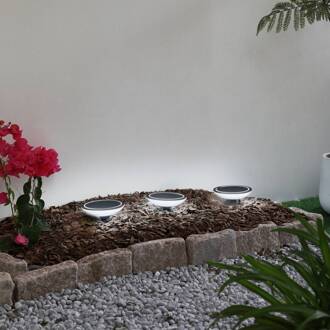 Smart LED grondspies lamp Thalas, CCT, RGB, Tuya, 3 eenheden zwart, opaal