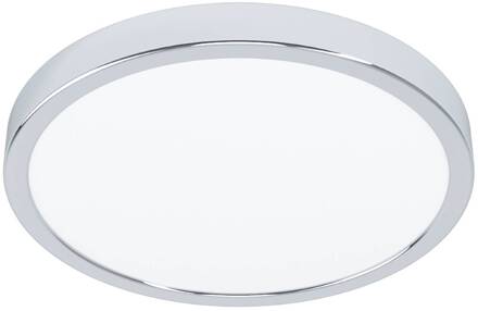 Smart LED opbouwlamp Fueva 6-Z, chroom, Ø27cm chroom, wit