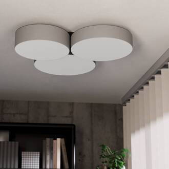 Smart LED plafondlamp Barbano-Z, grijs grijs, wit