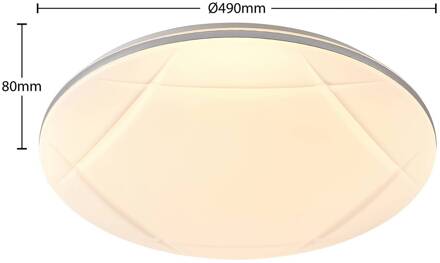 Smart LED plafondlamp Favoria, Tuya RGBW CCT 49 cm wit, opaal
