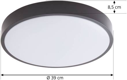 Smart LED plafondlamp Innes zwart 38cm RGB CCT Tuya wit, zwart