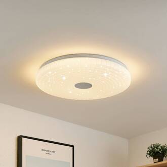 Smart LED plafondlamp Laubini, Tuya RGBW CCT 48 cm wit, opaal