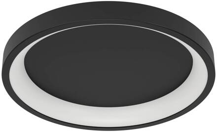 Smart-LED plafondlamp Loretello-Z, rond, zwart zwart, wit