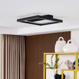 Smart LED plafondlamp Tjado, 50 cm, zwart, RGBW zwart, wit