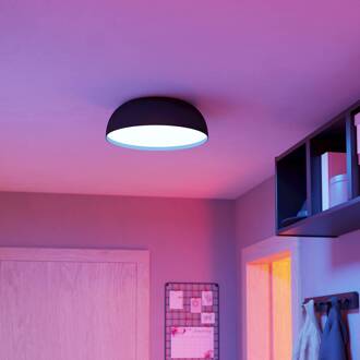 Smart LED plafondlamp Tollos-Z, Ø 40 cm zwart, wit