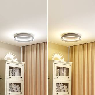 Smart LED plafondlamp Yasmen, wit, metaal, CCT, Tuya