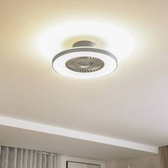 Smart LED plafondventilator Paavo, zilver, stil, Tuya zilver, wit