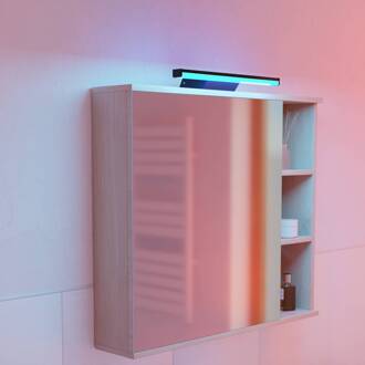 Smart LED-spiegellamp Regello-Z, zwart zwart, wit