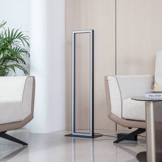 Smart LED vloerlamp Tjado, RGB, CCT, afstandsbediening zwart, wit