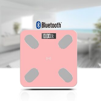 Smart Lichaamsvet Schaal Bluetooth Balance Test Body Datum Bmi Gezondheid Gewicht Weegschaal Monitor Led Display roze Use accu