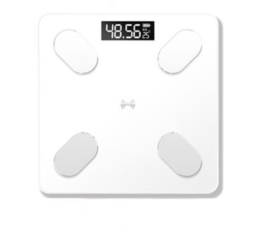 Smart Lichaamsvet Schaal Bmi Schaal Smart Elektronische Weegschalen Led Digitale Weegschaal Balance Bluetooth App Gezondheid Record Management wit
