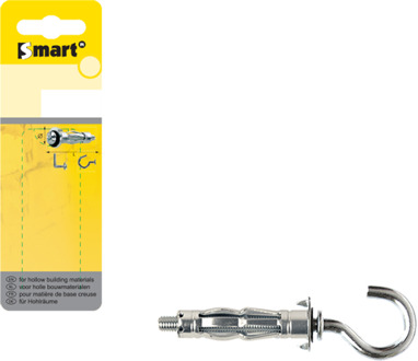SMART | Metaal hollewandplug + C-haak M4x38 Zn SM0HWC001040038H