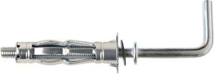 SMART | Metaal hollewandplug + L-haak M4x32 Zn SM0HWL001040032H