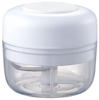 Smart Mini Elektrische Voedsel Knoflook Crusher Vleesmolen Plantaardige Chopper Rasp Kruiden Spice Maker Keuken Accessoires Gereedschap 100ml wit