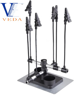 Smart Model Airbrush Hobby Model Parts Holder Airbrush Painting Spray Gun Booth Holder - Six Alligator Clip Stand Set