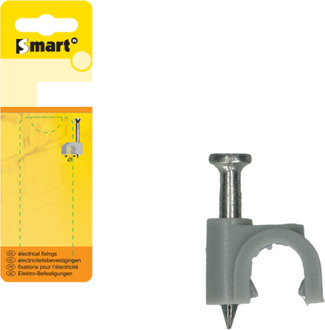 SMART | Nylon kabelclip rond 8 grijs | 10 st SM0KCRN0108000H