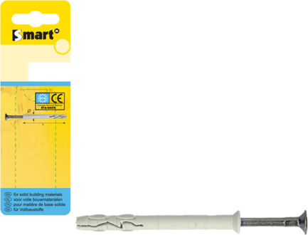 SMART | Nylon nagelplug VK Ø 6x60 grijs | 10 st SM0PKKN20060060H