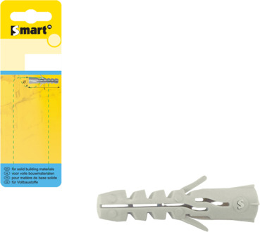 SMART | Nylon plug S zndr boord Ø 14x70 grijs | 3 st SM000PN00140070H