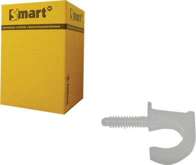 SMART | Nylon plugclip enkel 20-25 wit | 50 st - SM0PCEN002000253