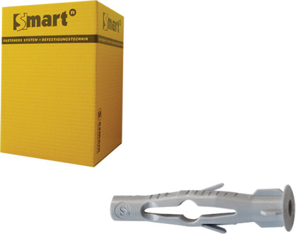 SMART | Nylon uni.plug SMART met boord Ø 8x50 | 100 st SM0MFPN000800503