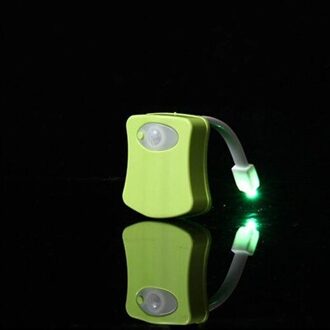 Smart Pir Motion Sensor Toiletbril Nachtlampje 8 Kleuren Waterdichte Backlight Voor Toiletpot Led Wc Licht groen