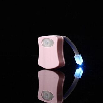 Smart Pir Motion Sensor Toiletbril Nachtlampje 8 Kleuren Waterdichte Backlight Voor Toiletpot Led Wc Licht roze