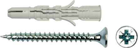 SMART | plug nylon + schroef VK Ø 6x70 NZN | 50 st SM0LPSN0108060703