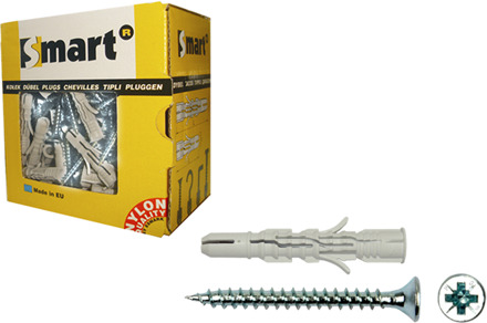 SMART | plug nylon + schroef VK Ø 6x90 NZN | 50 st SM0LPSN010806090E