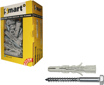 SMART | plug nylon + schroef ZSK Ø 8x90 NZN | 20 st SM0LPZN011008090E