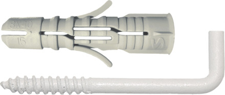 SMART | plug + schroefduim Ø 6x30 Epoxy wit | 6 st SM0PSDN0506060030H