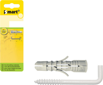 SMART | plug + schroefduim Ø 8x40 Epoxy wit | 4 st SM0PSDN0508080040H