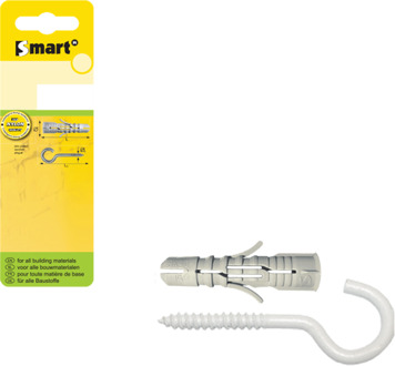 SMART | plug + schroefhaak Ø 6x30 N/Gp | 6 st SM0PSHN0506060030H