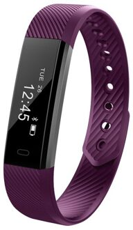 Smart Polsband Fitness Tracker Band Bluetooth Sleep Monitor Horloge Sport Armband Voor Ios Android Telefoon Pk Fit Bit M2 M3 m4 Band Paars