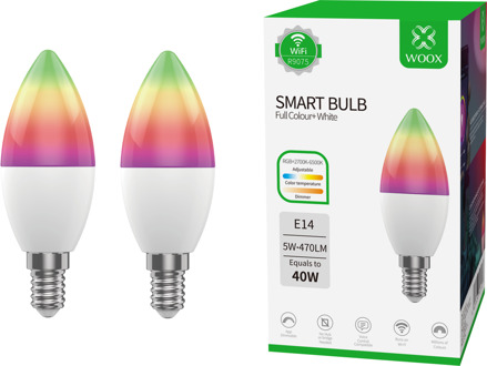 Smart R9075 Wifi LED lamp E14 2-pack