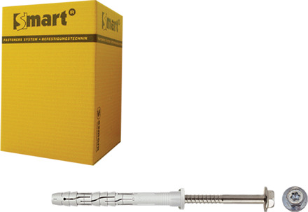 SMART | Raamplug CB zeskantschroef Ø 10x100 A4 | 50 st SM0RPCN401001003