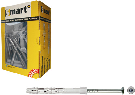 SMART | Raamplug +schroef VZK Tx Ø 10x160 NZN | 25 st - SM0RPTN01100160E