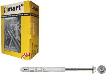 SMART | Raamplug +zeskantschroef Ø 10x160 NZN | 25 st SM0RPFN01100160E