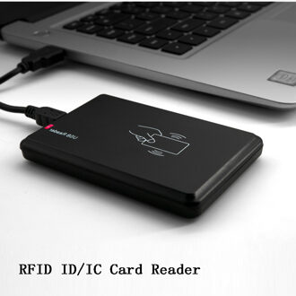 Smart Rfid Kaartlezer Usb-poort Voor Windows/Linux 125Khz/13.56 Mhz EM4100/TK4100/14443A id/Ic Card Contactloze Proximity Reader zwart ID Reader
