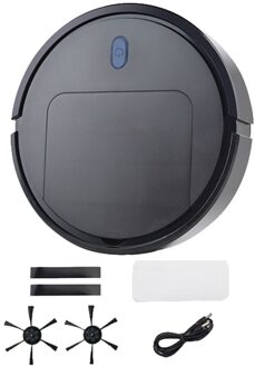 Smart Robot Vacuüm, Krachtige Zuigkracht, Smart Navigatie, Robotic Stofzuigers Voor Pet Hair, Tapijten, Harde Vloeren zwart