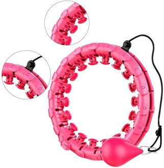 Smart Rolling Ring Intelligente Oefening Fitness Rolling Ring 24 Afneembare Secties Voor Volwassenen Kinderen Met 360 Graden Massage Rood