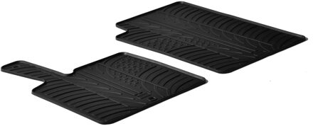 Smart Rubbermatten passend voor Smart ForTwo 2006-2014 (T profiel 2-delig + montageclips)