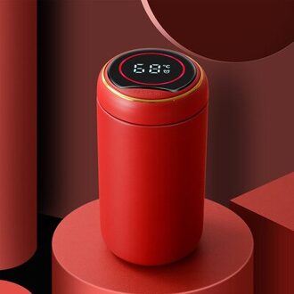 Smart Rvs Thermos Water Cup Temperatuur Display Airless Reizen Kan Worden Getimed Koffie Cup Thermos Water Cup rood