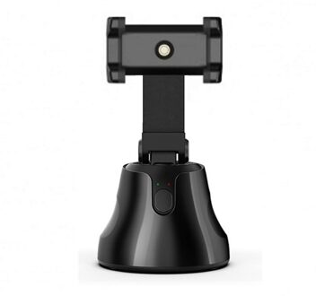 Smart Selfie Stok Volgende Schieten Gimbal 360 Graden Rotatie Verstelbare 3D Live Gezicht Automatische Tracking Camera Telefoon Houder zwart