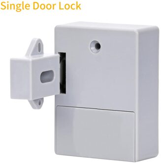 Smart Sensor Kast Lock Lijm Verborgen Ladeblokkering Schoenenkast Garderobe Badkamer Inductieve Digitale Single-Opening Deurslot wit